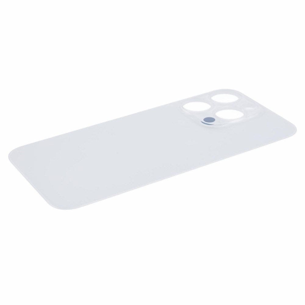 Livraison gratuite Vitres arrières Vitre arrière iPhone 15 Pro Max Blanc (Big Hole)